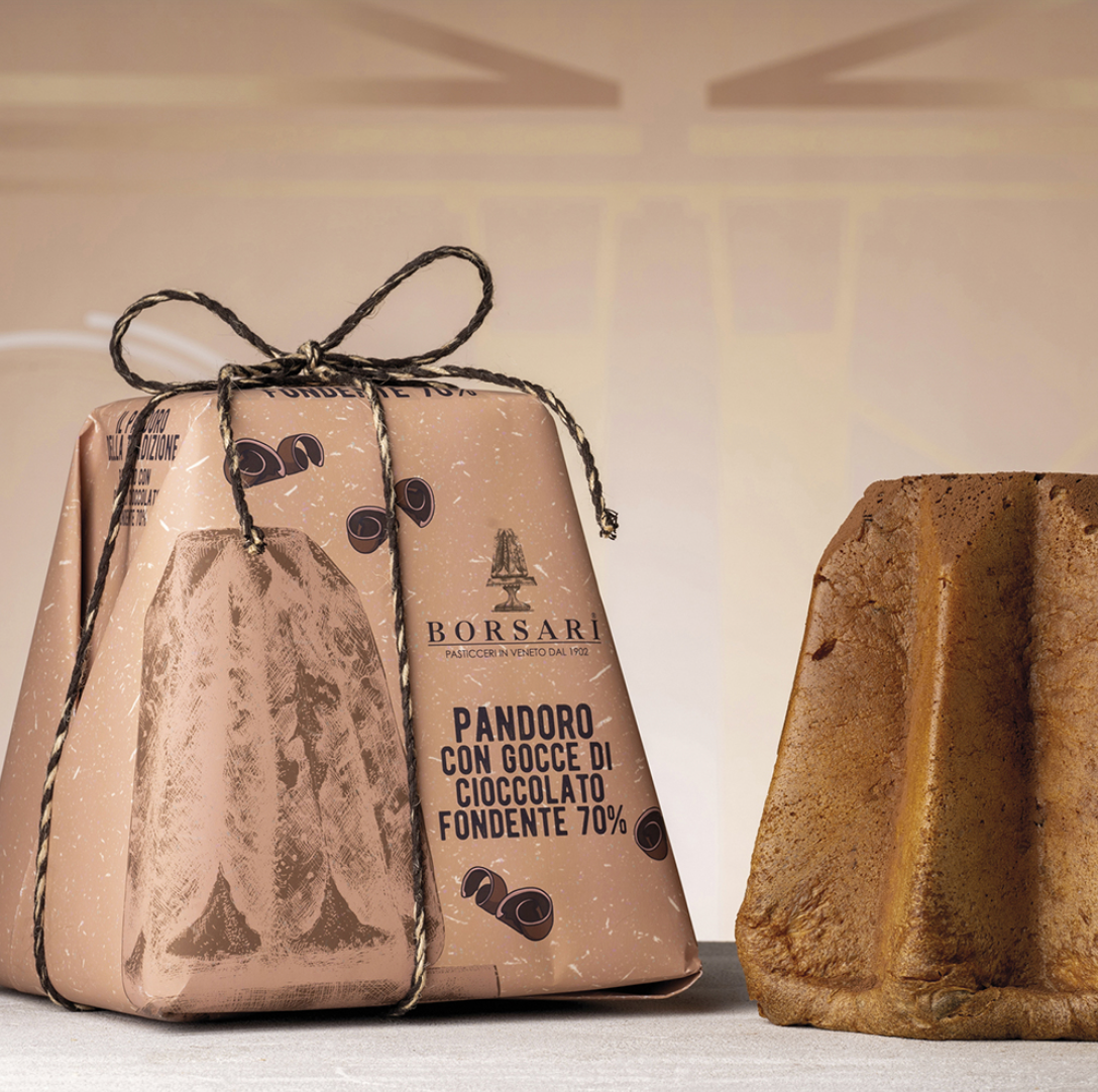 Pandoro Gocce di Cioccolato incartato 1Kg Rustici CIBO ET VINO